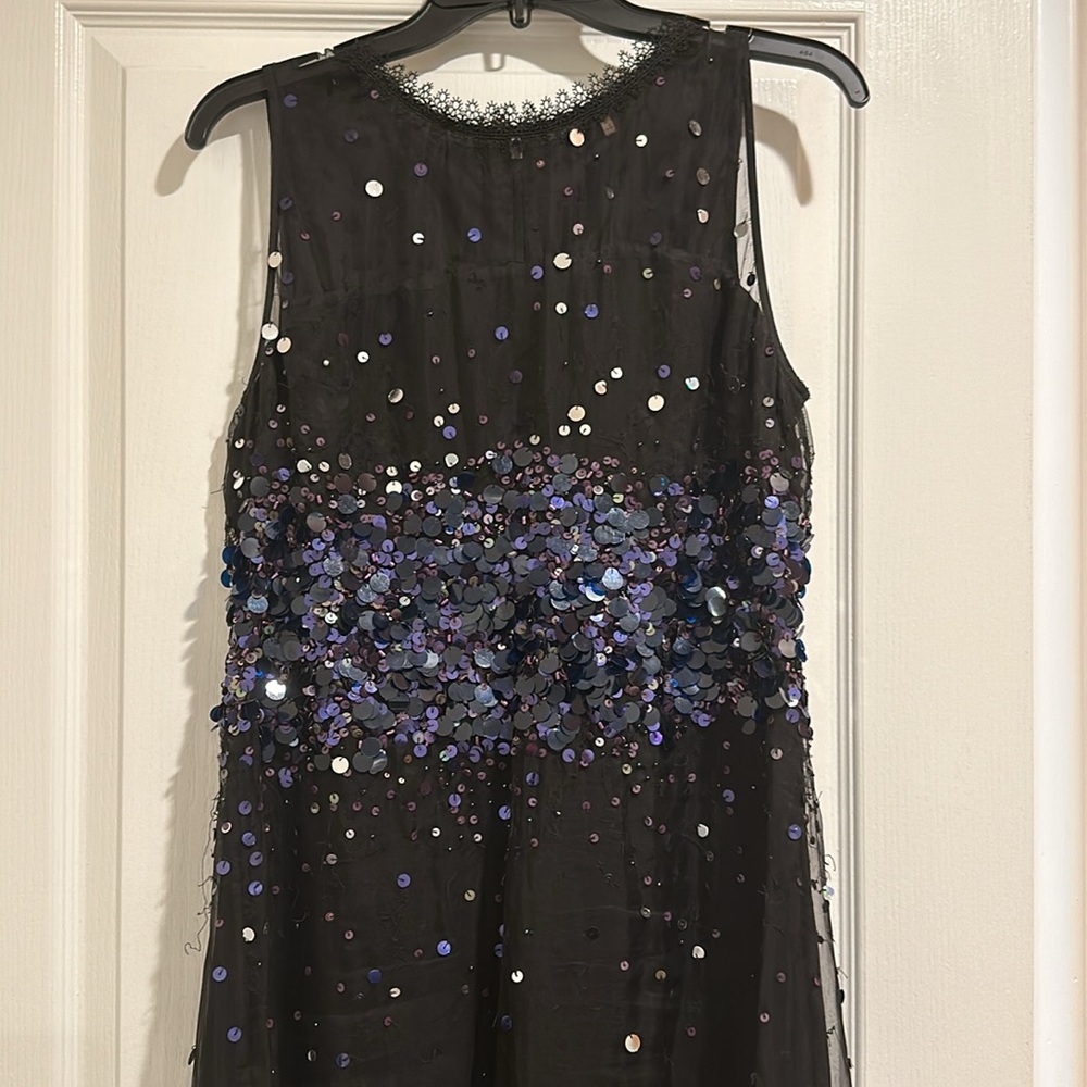 Elie Tahari sequin black cocktail dress size 10